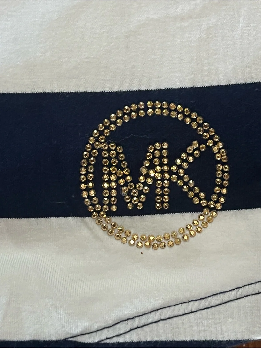 Michael Kors Navy & White Striped Short Sleeve Women’s Tee Shirt Dress